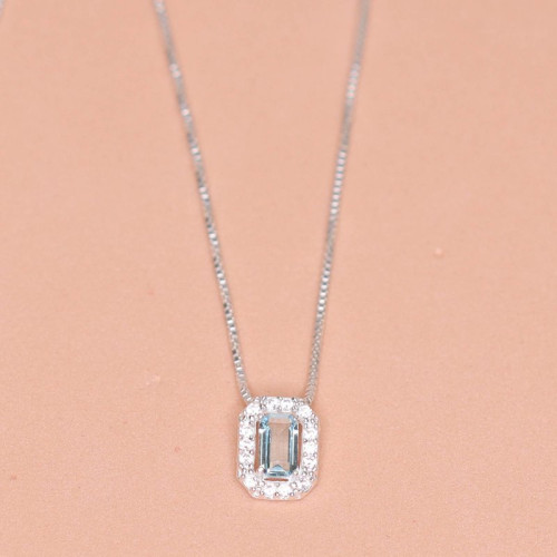 Colar de Prata Coleção Princess Zircônia Sky 3x5 45cm