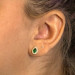 Brinco GOTA Prata com Zircônia Verde 10x7mm-2