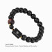 Pulseira Nordic Noírín Pedra Obsidiana 8mm Olho de Boi 10mm 20cm Ref: 2700808-