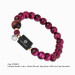 Pulseira Nordic Indra Pedra Olho de Tigre Rosa 8mm Olho de Tigre Vermelho 10mm 20cm Ref: 2700813-