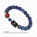 Pulseira Nordic Magna Pedra Sodalita Fosca 8mm e Obsidiana 10mm 20cm Ref: 2700821-