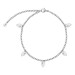 Pulseira de Aço Ponto de Luz Coração Groumet 6x6mm 21cm