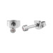 Brinco Aço Ponto de Luz com Zircônia Branca 2.8mm