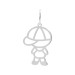 Pingente de Prata Menino Laser 17x11mm