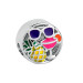 Pingente Prata LINK Emoji Férias Color 11mm