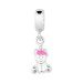 Berloque de Prata Urso Panda Baby com Resina Italiana