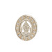 Pingente de Prata Milagrosa com Zircônias Revestida em Ouro 18k  17x14mm