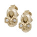 Brinco de Prata Sapatinho Kids com Zircônia Branca  Revestido em Ouro 18k 5x10mm