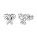 Brinco de Prata Borboleta Teen Charm com Zircônia 7.5x8mm