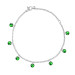 Pulseira de Aço com Zircônias Verdes 5mm 21cm-1