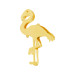 Pingente de Aço Hit Flamingo 16.5mm Gold IPG