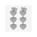Brinco de Prata Triple Love Filigrana 10x35mm