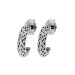 Brinco de Prata Meia Argola Filigrana 15mm